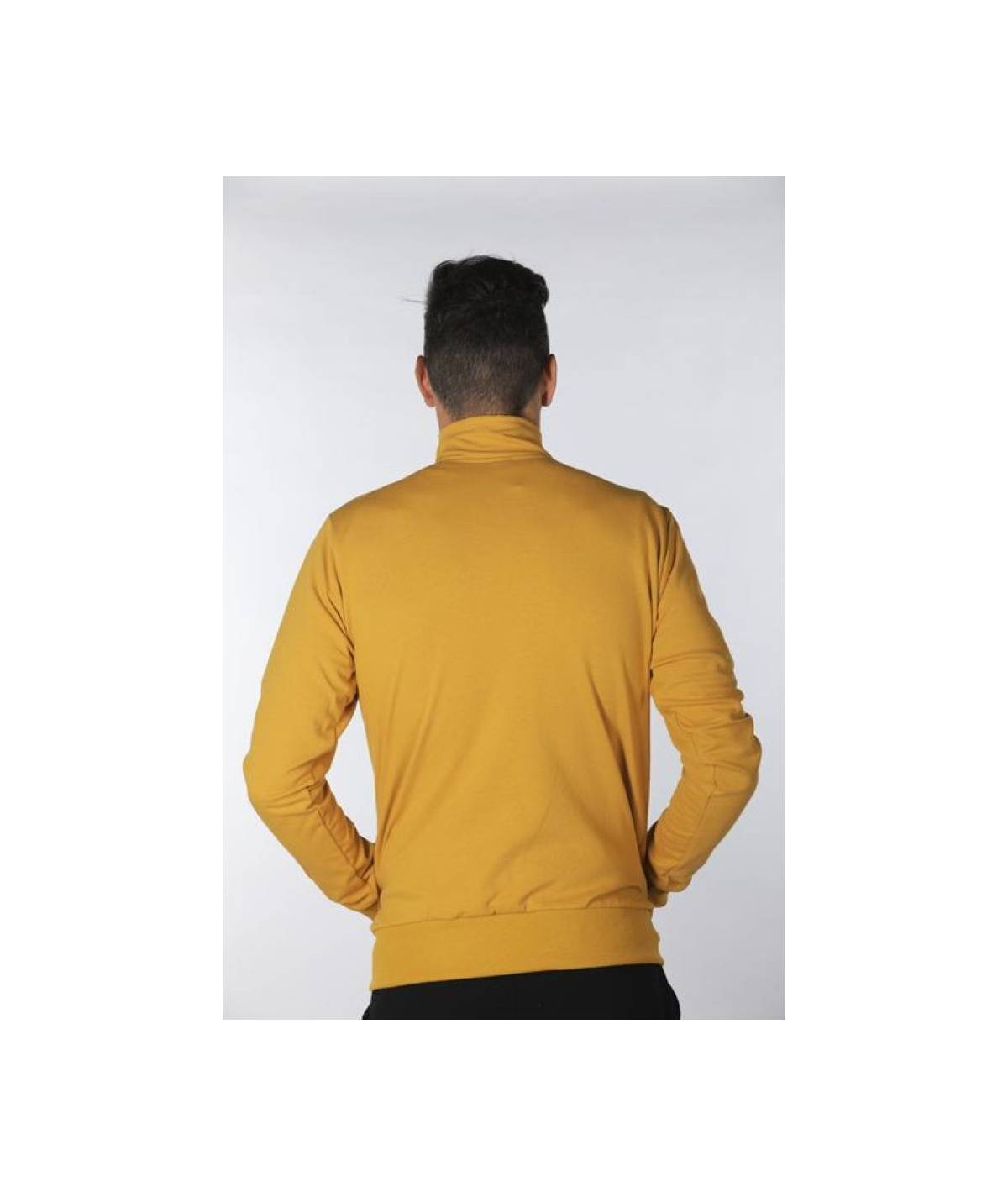 Lab84 FELPA ZIP COLLO DRITTO