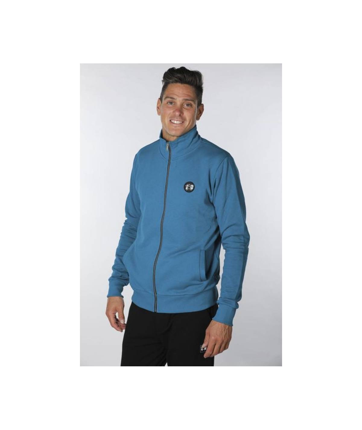 Lab84 FELPA ZIP COLLO DRITTO