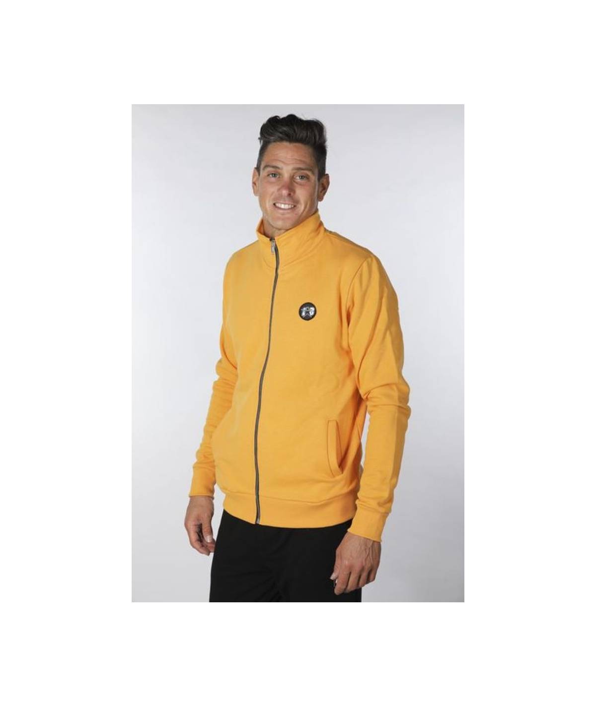 Lab84 FELPA ZIP COLLO DRITTO