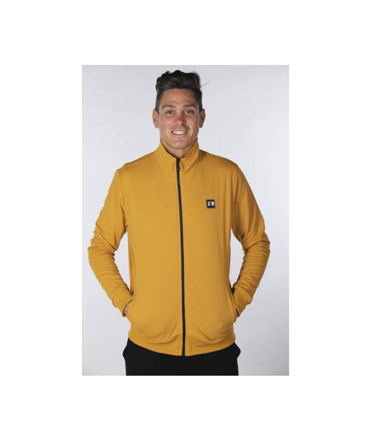 Lab84 FELPA ZIP COLLO DRITTO