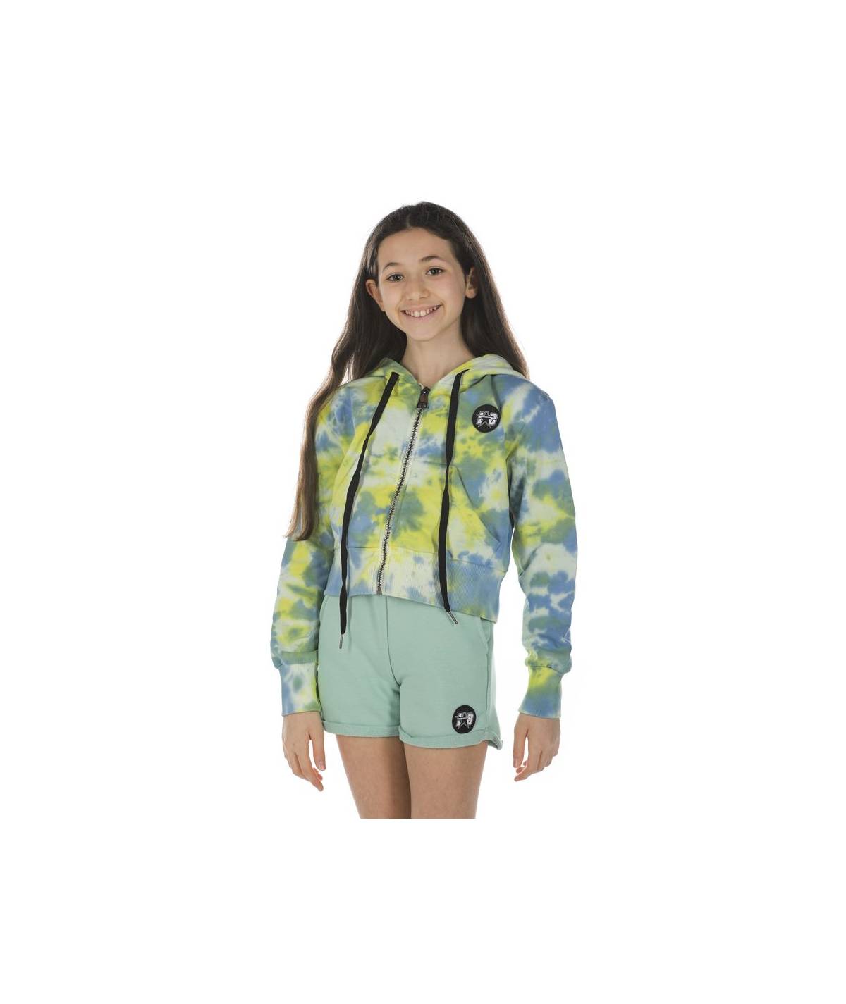 Lab84 FELPA ZIP CROP TOP