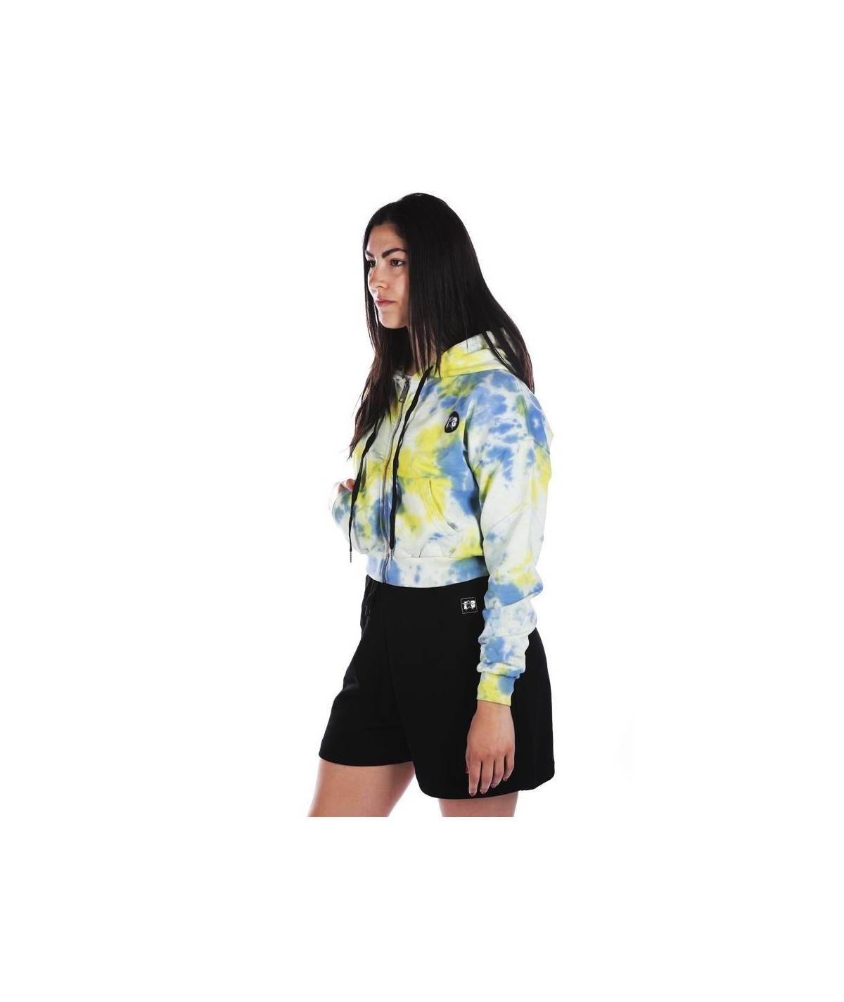 Lab84 FELPA ZIP CROP TOP