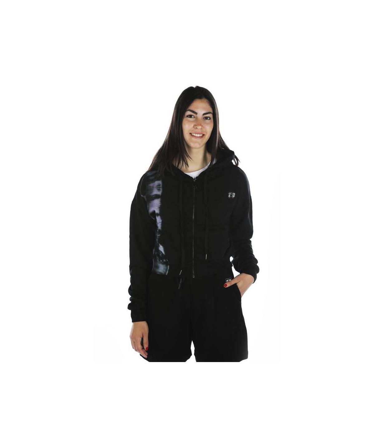 Lab84 FELPA ZIP CROP TOP