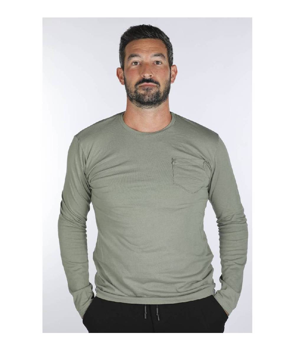 Lab84 T-SHIRT GIRO M/L C/TASCHINO