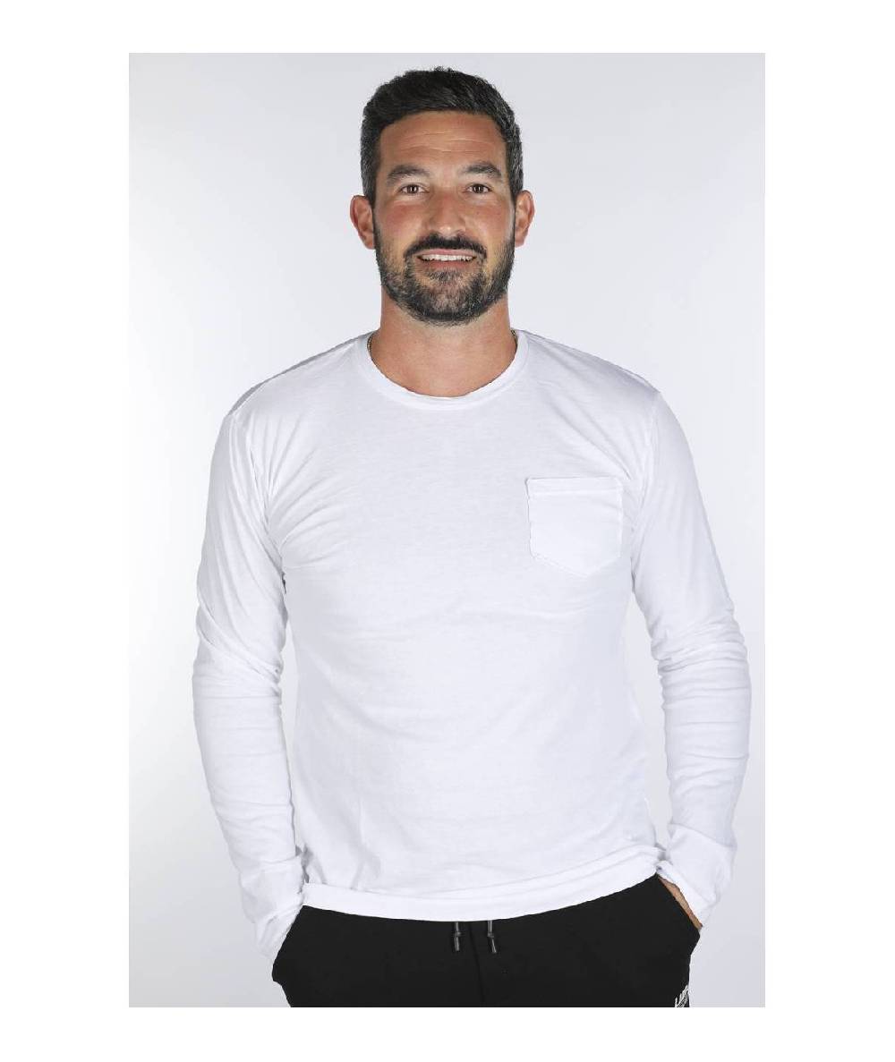 Lab84 T-SHIRT GIRO M/L C/TASCHINO