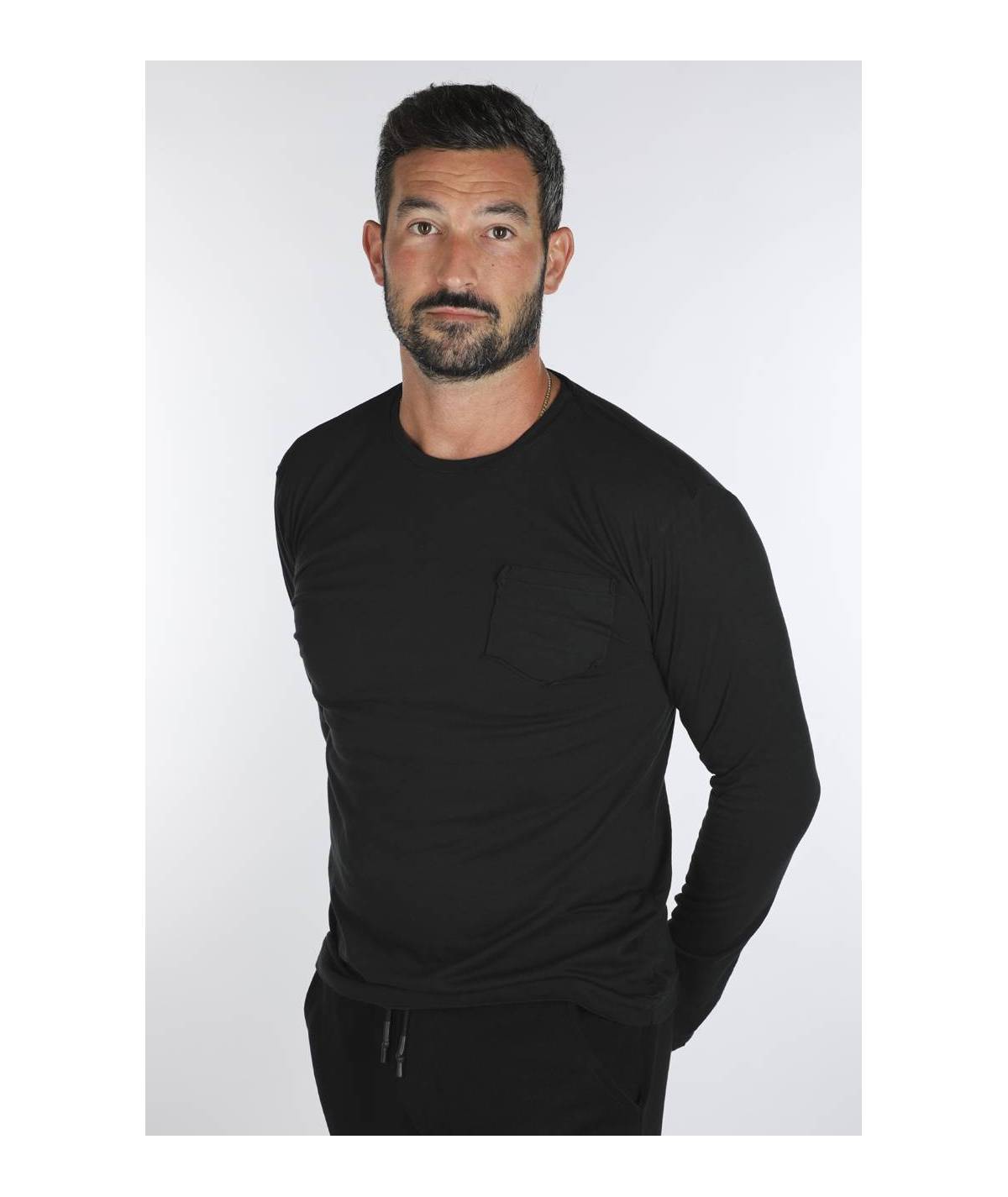 Lab84 T-SHIRT GIRO M/L C/TASCHINO