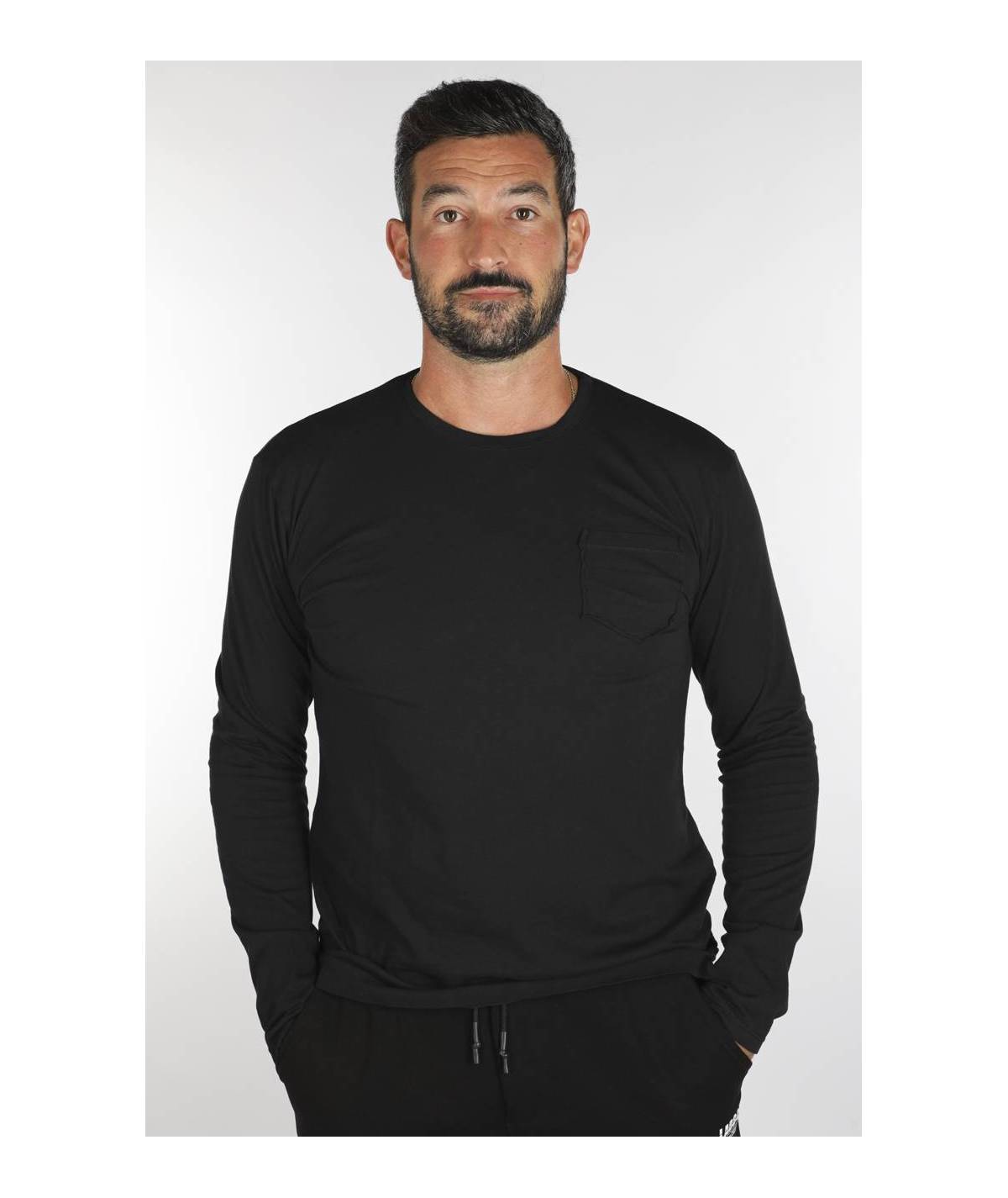 Lab84 T-SHIRT GIRO M/L C/TASCHINO