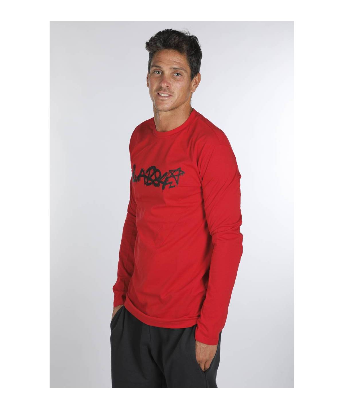 Lab84 T-SHIRT GIRO M/L LOGO PAINT