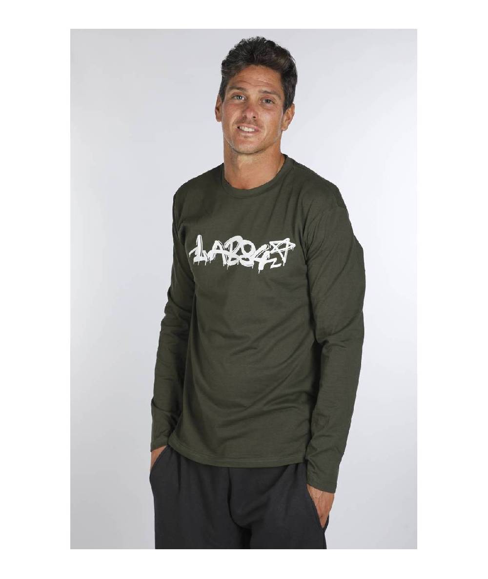 Lab84 T-SHIRT GIRO M/L LOGO PAINT