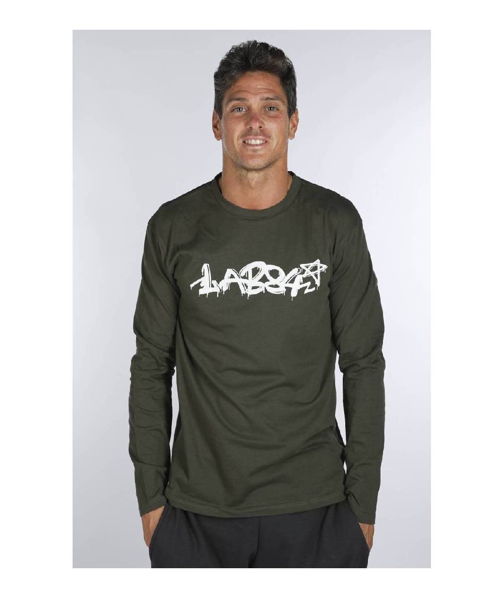 Lab84 T-SHIRT GIRO M/L LOGO PAINT