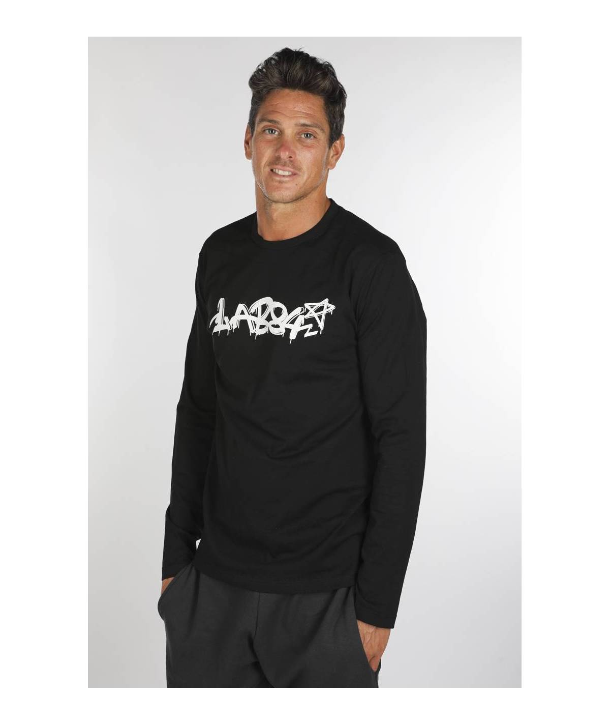 Lab84 T-SHIRT GIRO M/L LOGO PAINT