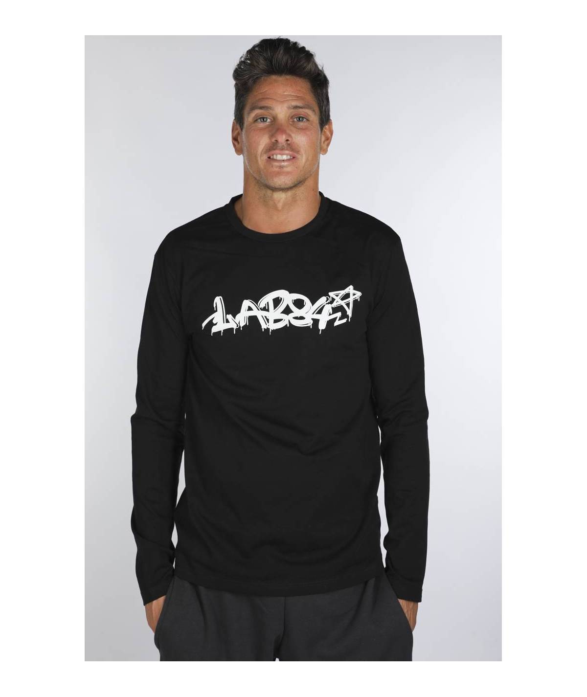 Lab84 T-SHIRT GIRO M/L LOGO PAINT