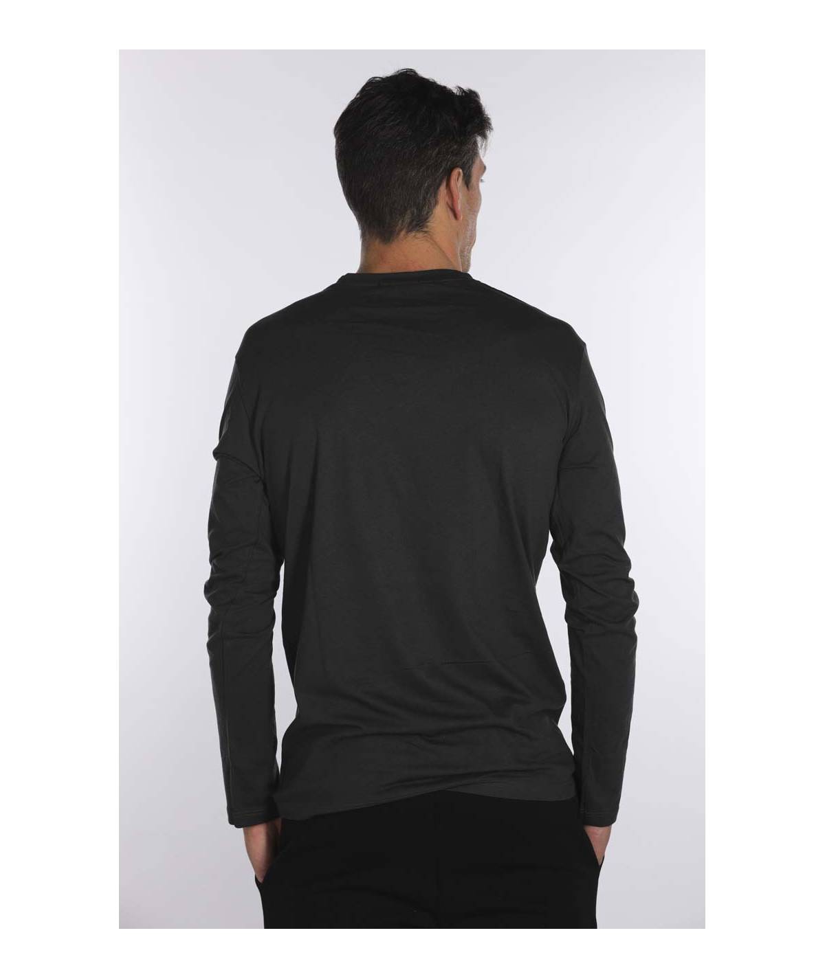 Lab84 T-SHIRT GIRO M/L LOGO PAINT FLUO