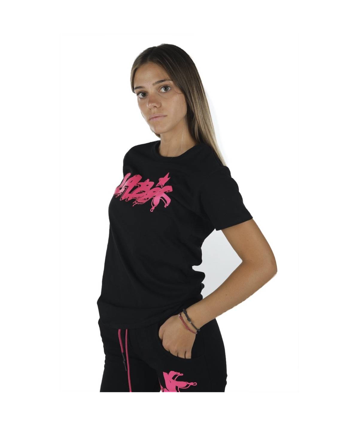 Lab84 T-SHIRT GIRO M/M - PAINT FLUO