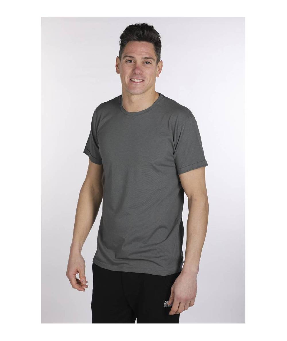 Lab84 T-SHIRT GIROCOLLO RISVOLTO