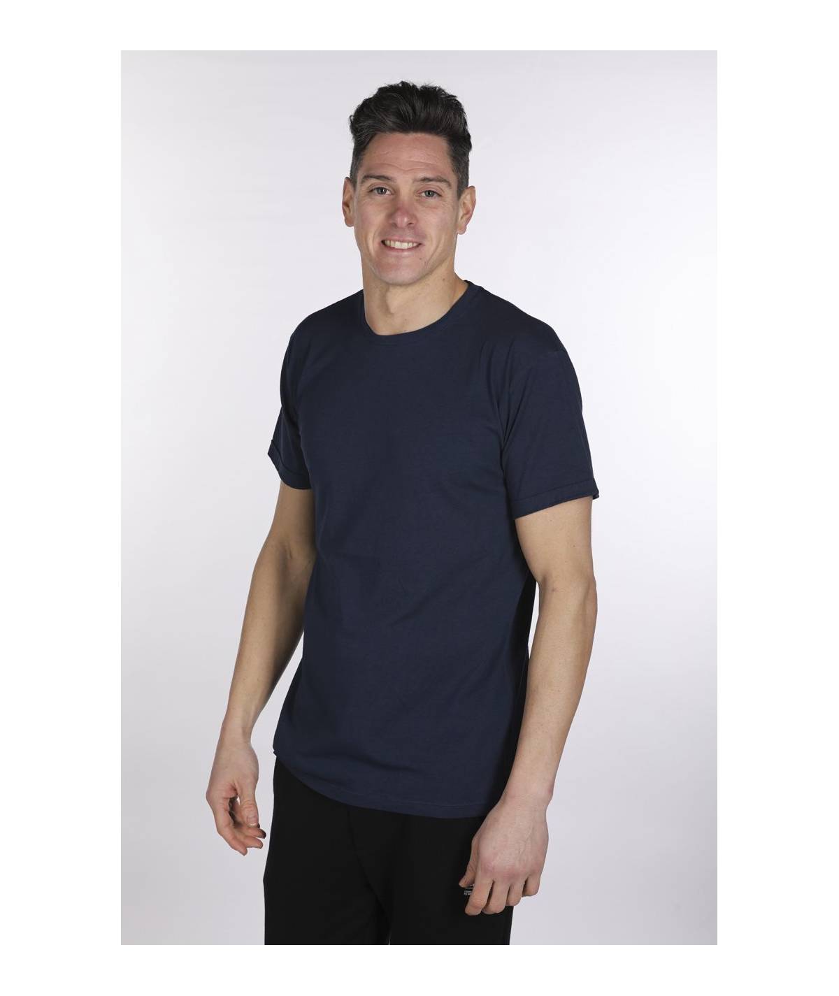 Lab84 T-SHIRT GIROCOLLO RISVOLTO