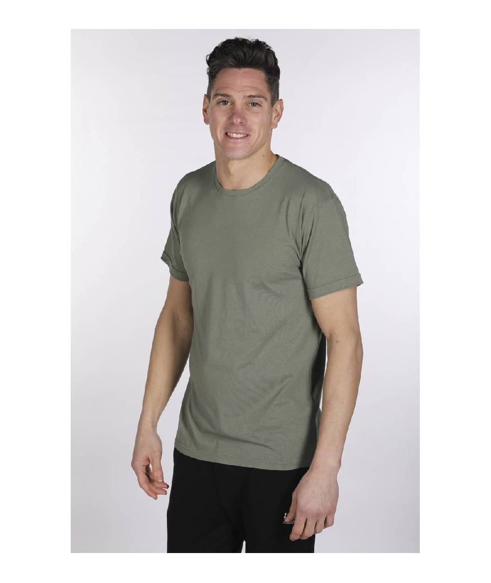 Lab84 T-SHIRT GIROCOLLO RISVOLTO