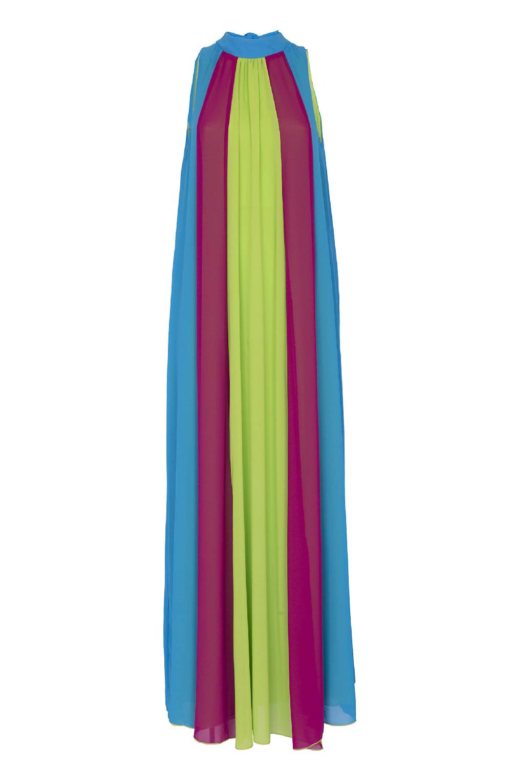 Lanacaprina ABITO LUNGO A RUOTA TRICOLOR