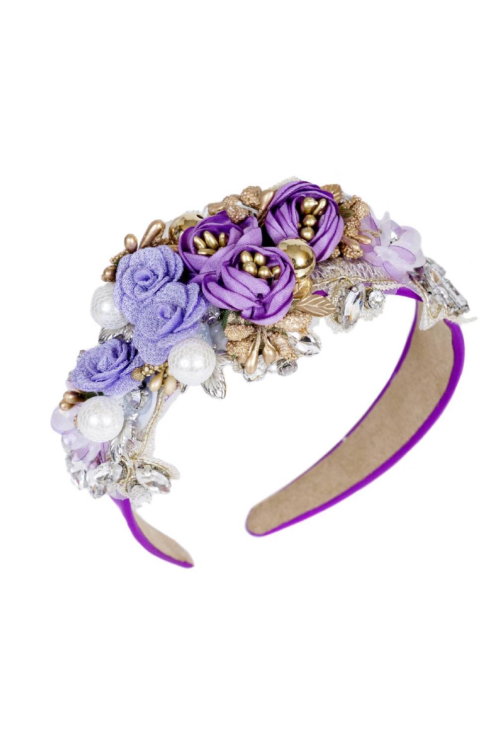 Lanacaprina CERCHIETTO CON APPLICAZIONI FIORI