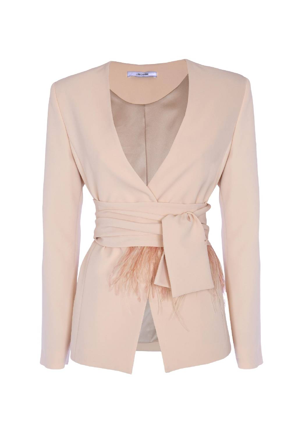 Lanacaprina GIACCA SENZA COLLO CON FUSCIACCA