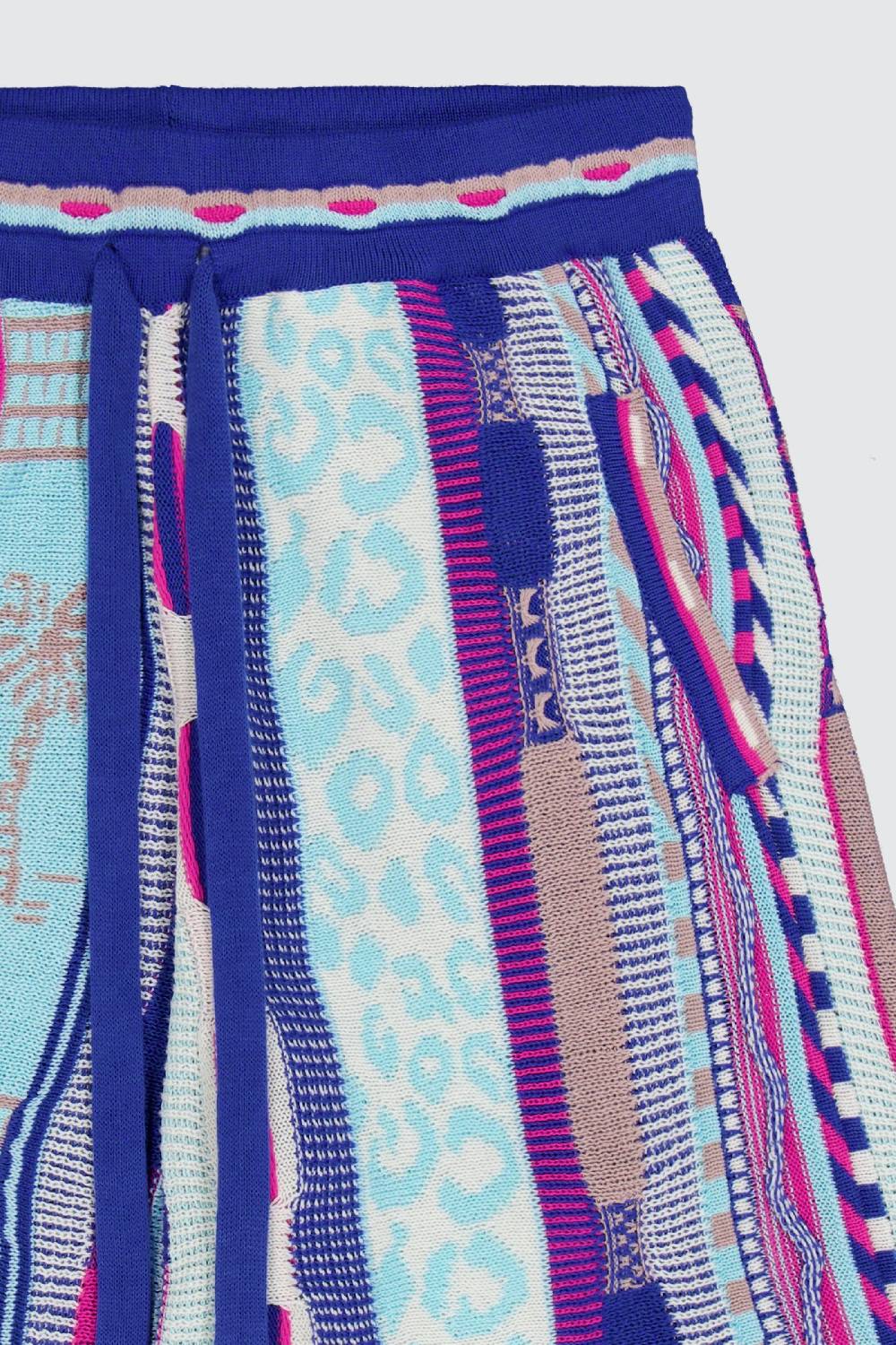 Laneus Laneus Bermuda Bluette In Jacquard Multicolor