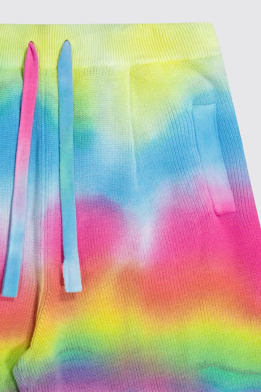 Laneus Laneus Bermuda Tie Dye In Maglia Effetto Destroyed