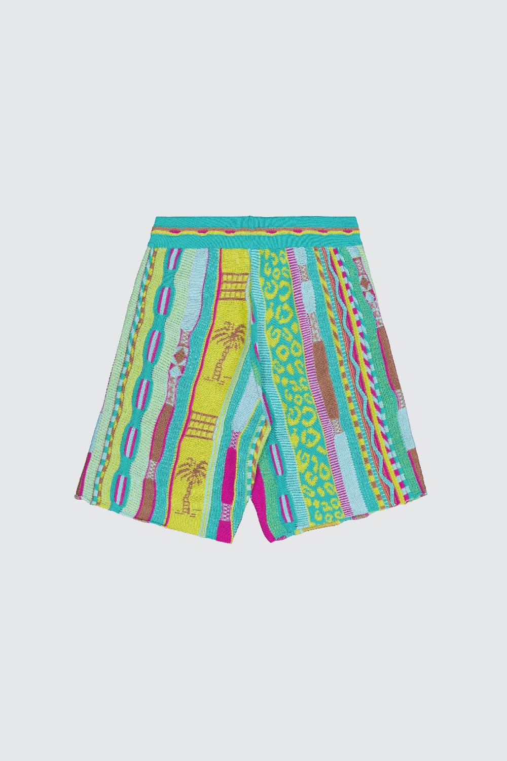 Laneus Laneus Bermuda Turquoise In Jacquard Multicolor