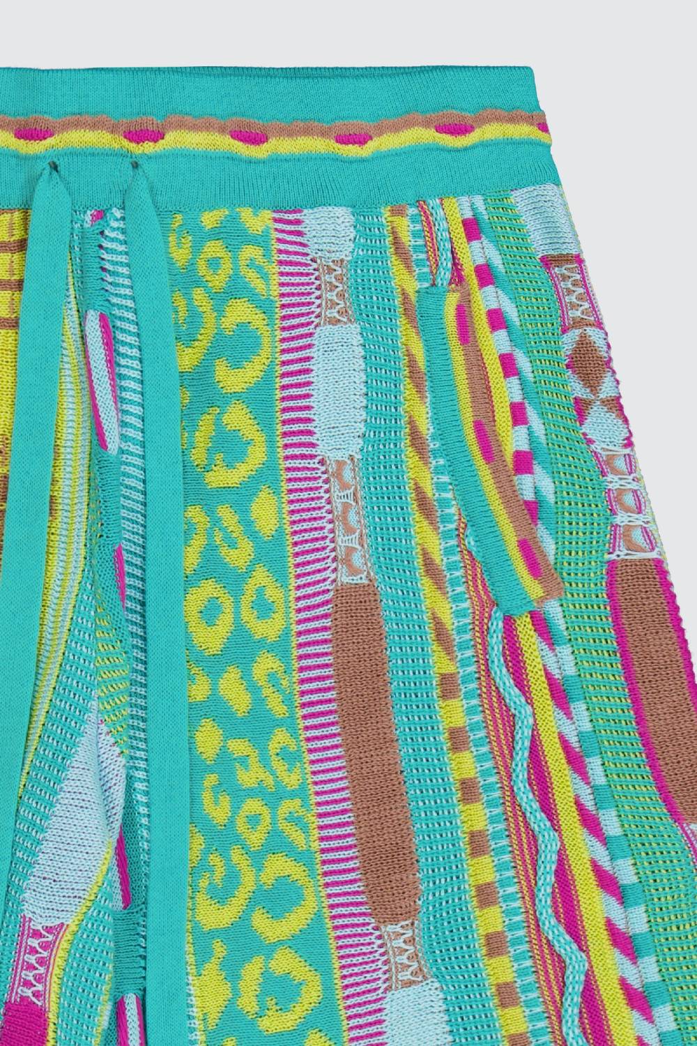 Laneus Laneus Bermuda Turquoise In Jacquard Multicolor