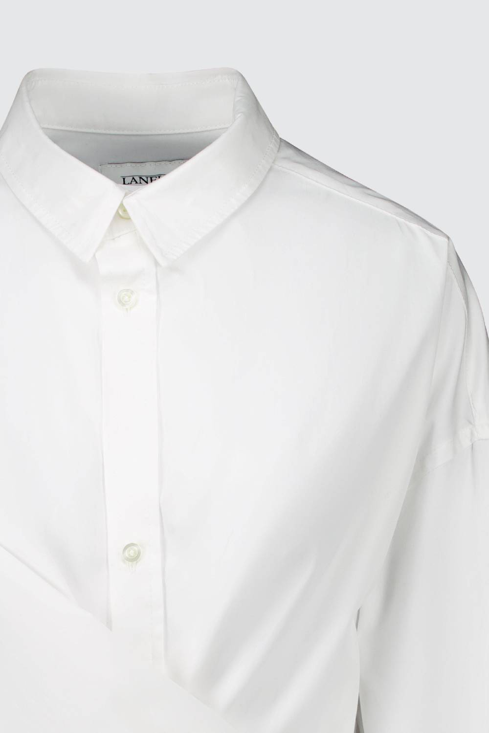 Laneus Laneus Camicia Oversize White Classic Con Bottoni Logati