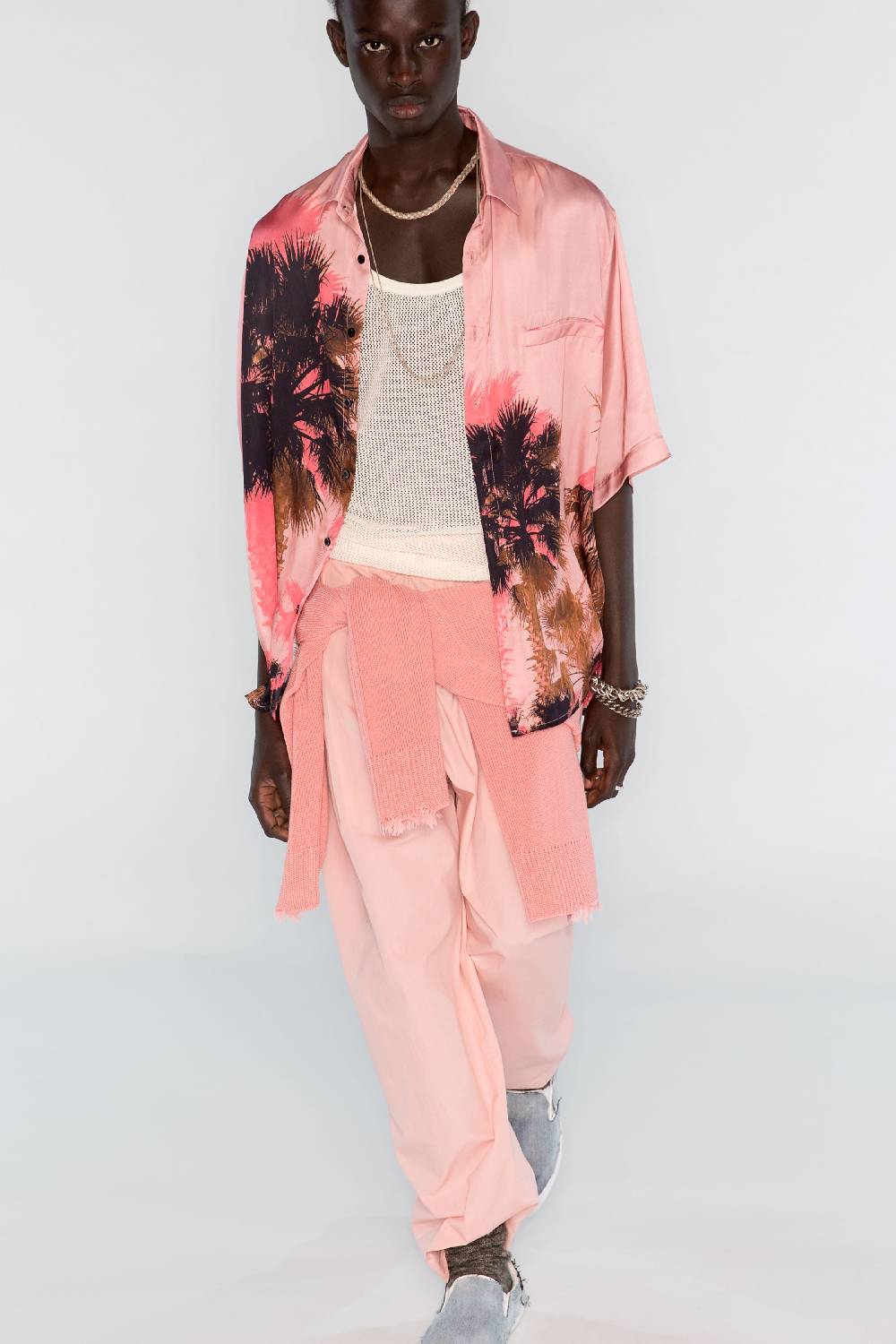 Laneus Laneus Canotta Milk In Mesh Con Lavorazione A Costine