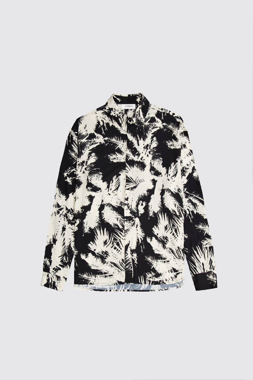 Laneus Laneus camicia a manica lunga palm print