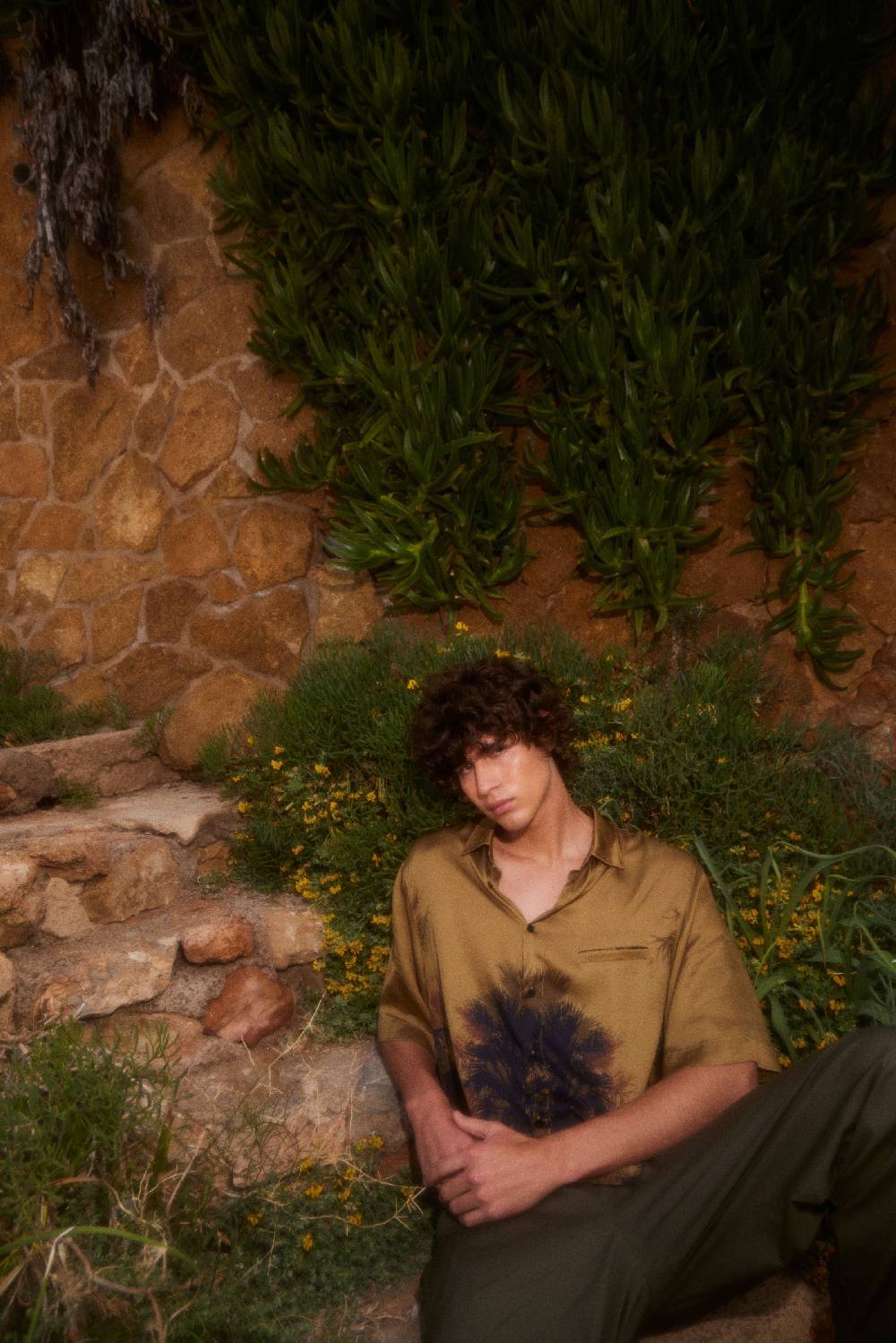 Laneus Laneus Camicia Palm Print