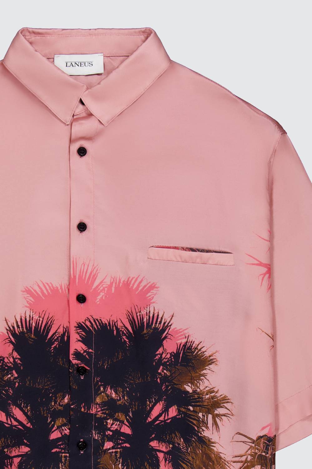 Laneus Laneus Camicia Pink Palm Print