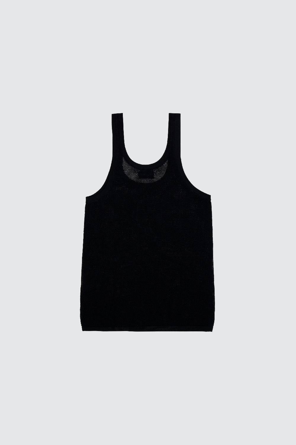 Laneus Laneus Canotta Black In Mesh Slim Fit