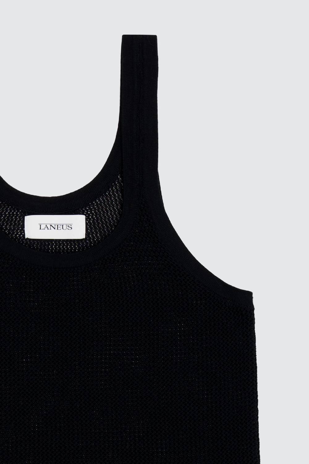 Laneus Laneus Canotta Black In Mesh Slim Fit