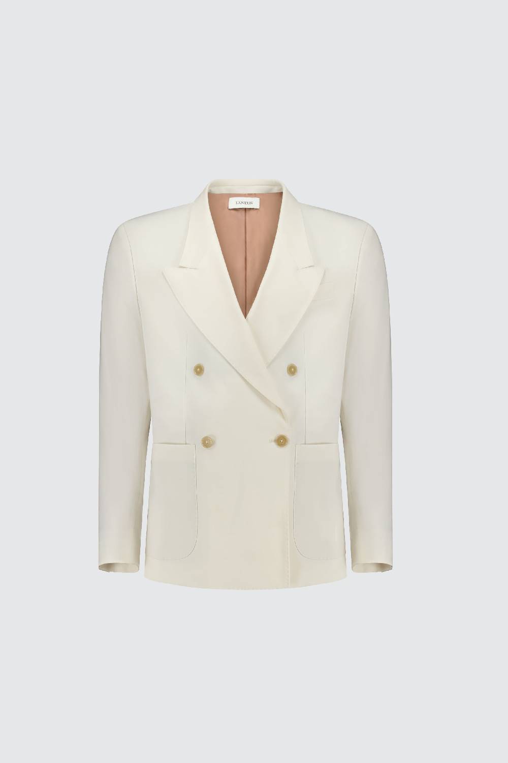 Laneus Laneus giacca cream doppio petto