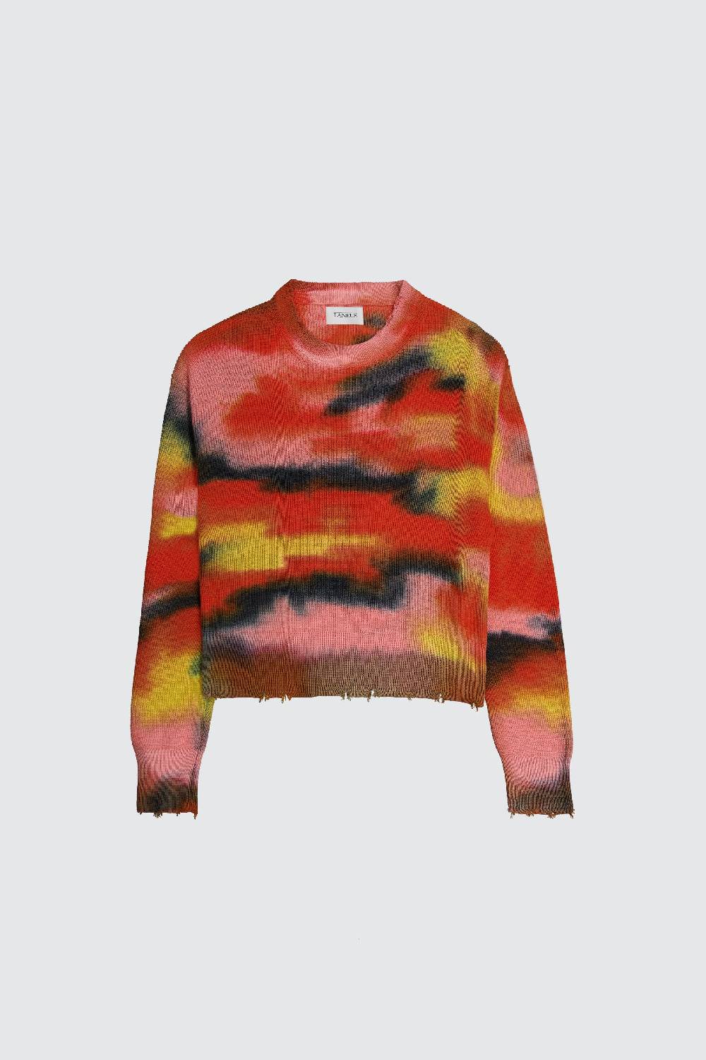 Laneus Laneus maglione cropped effetto tie dye