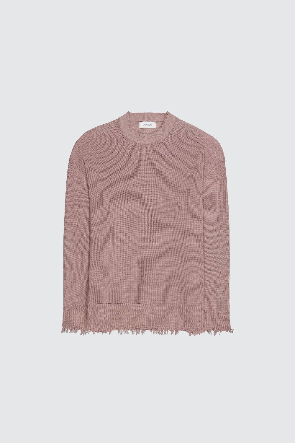 Laneus Laneus maglione glacee effetto destroyed