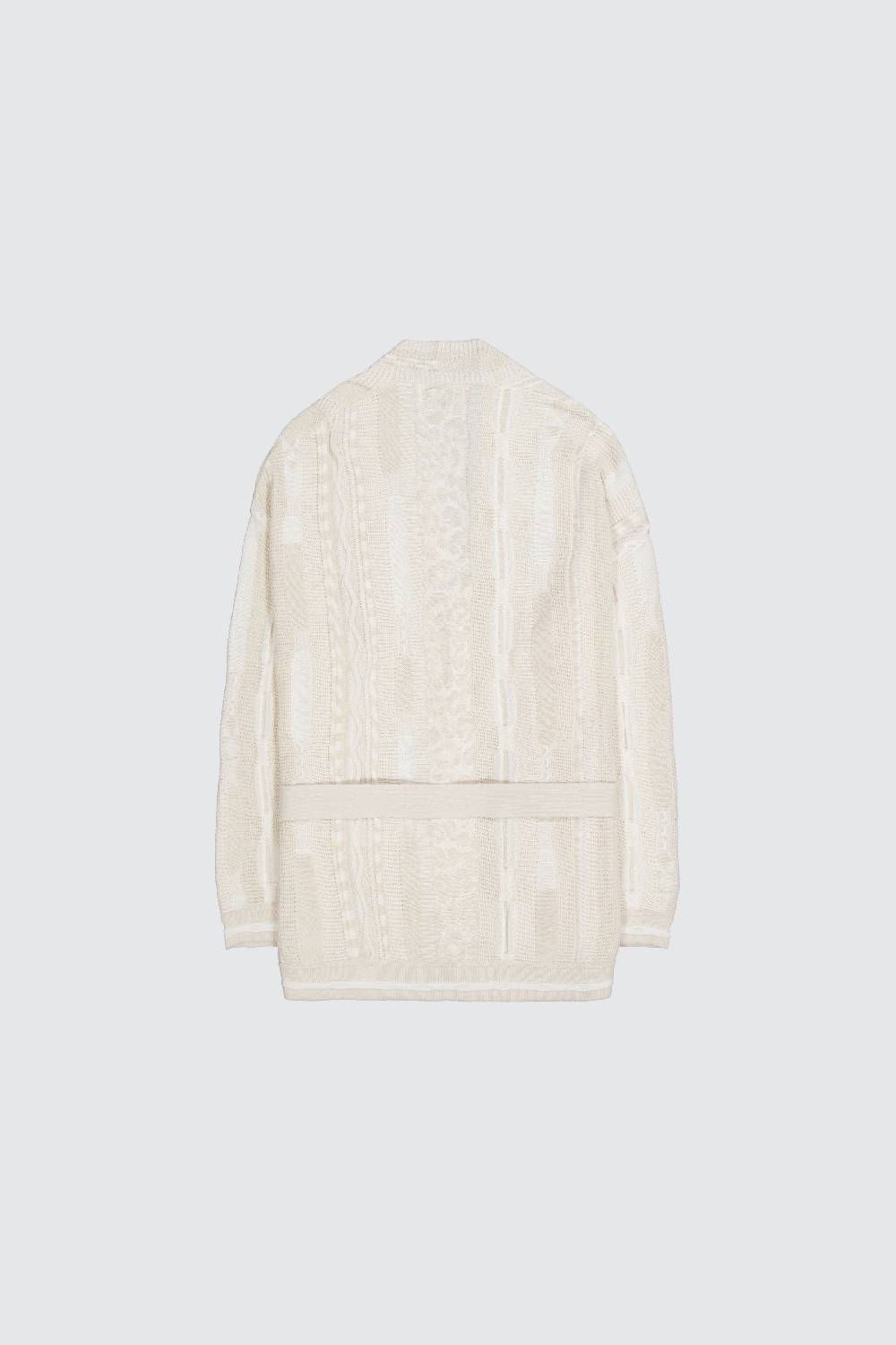 Laneus Laneus Milk Icon Jacquard Cardigan