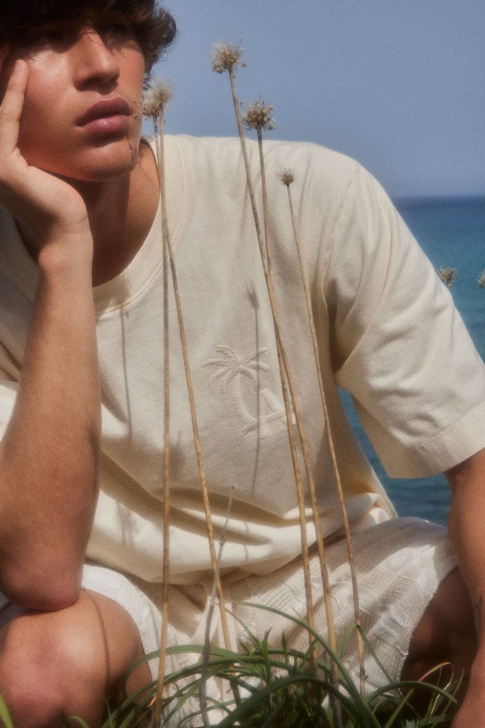 Laneus Laneus Milk T-shirt Palm Printed Logo