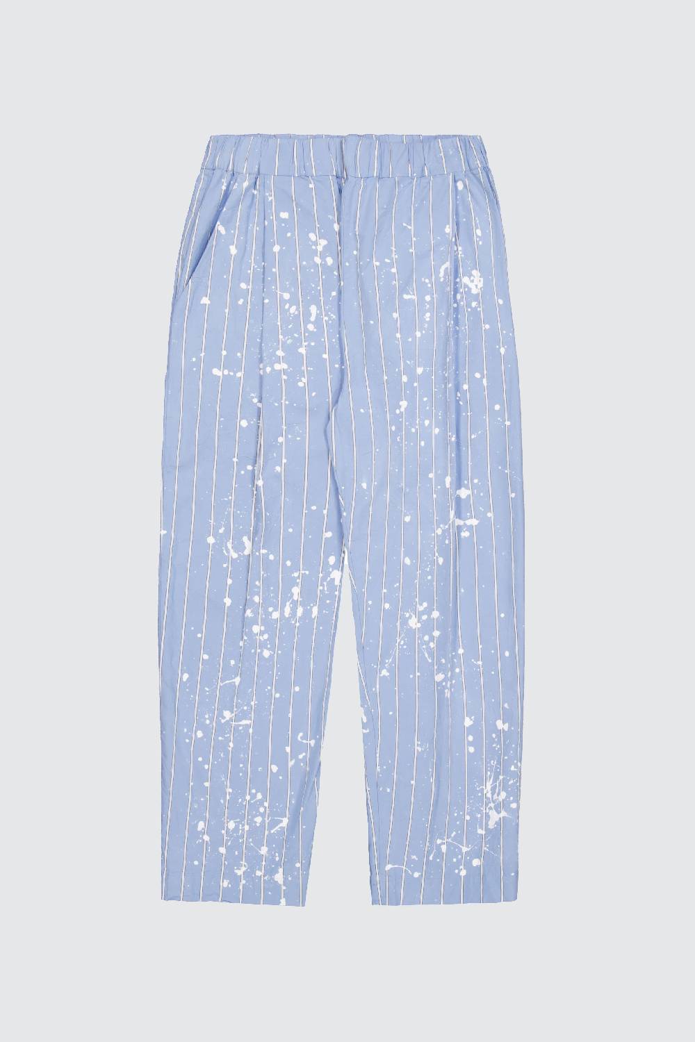 Laneus Laneus pantaloni light blue print effect