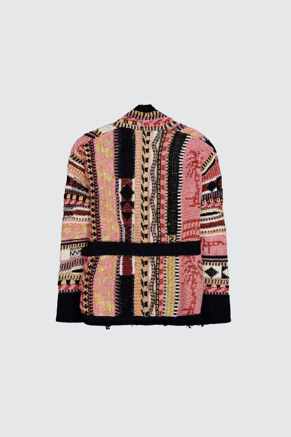 Laneus Laneus Pink Icon Jacquard Cardigan