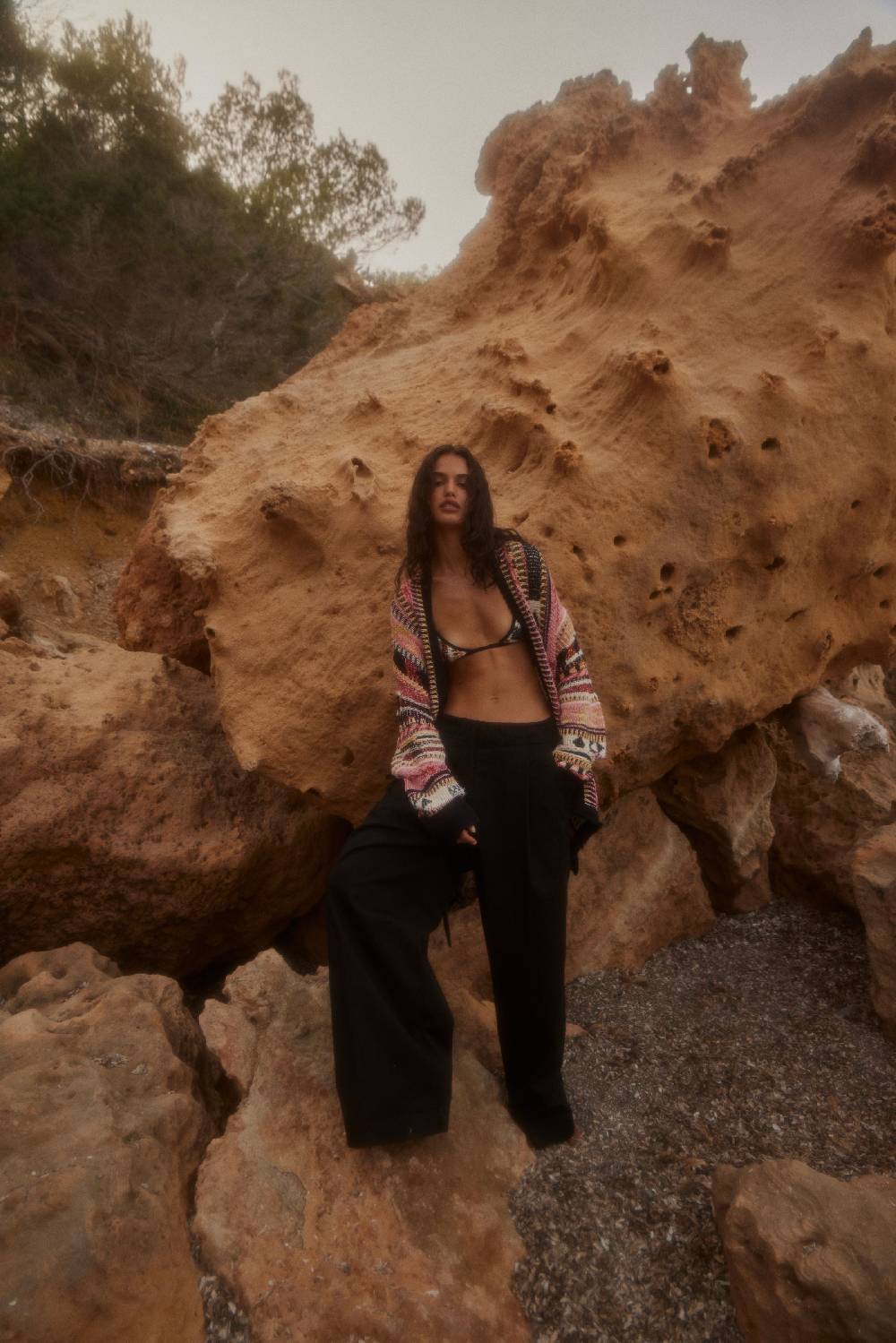 Laneus Laneus Pink Icon Jacquard Cardigan