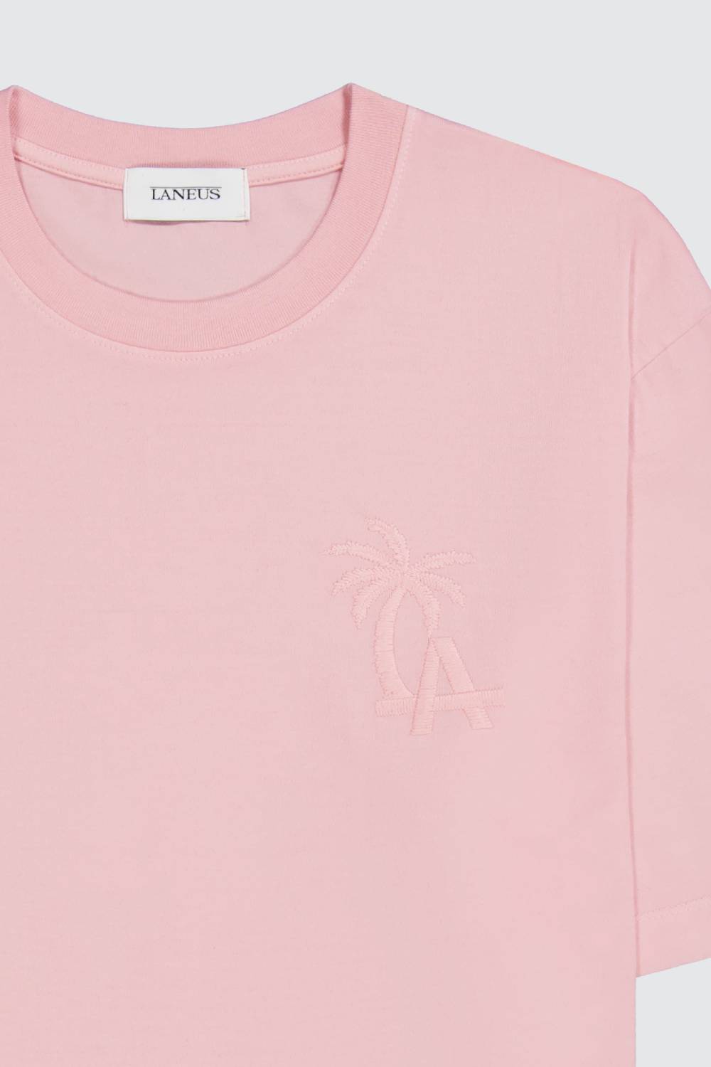 Laneus Laneus Pink T-shirt Palm Printed Logo