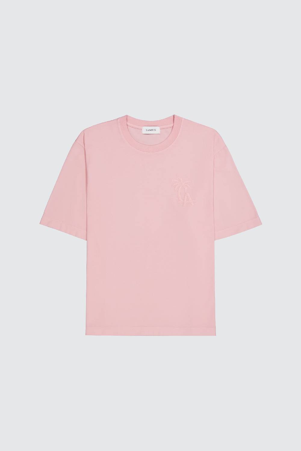 Laneus Laneus pink t-shirt palm printed logo