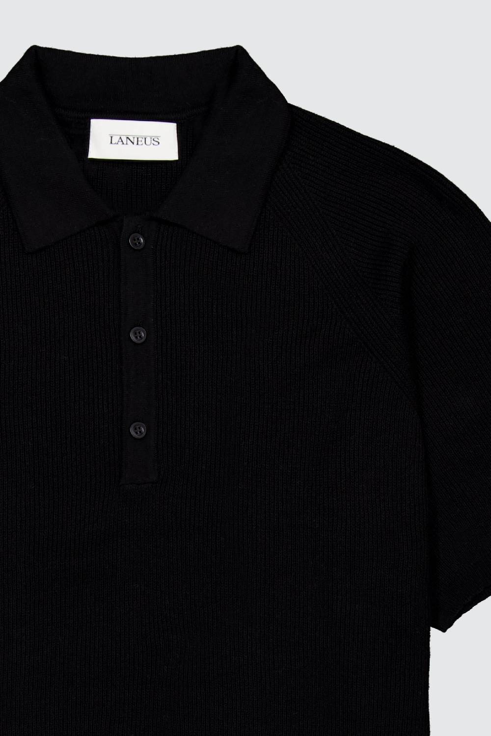 Laneus Laneus Polo Black In Maglia Con Bottoni