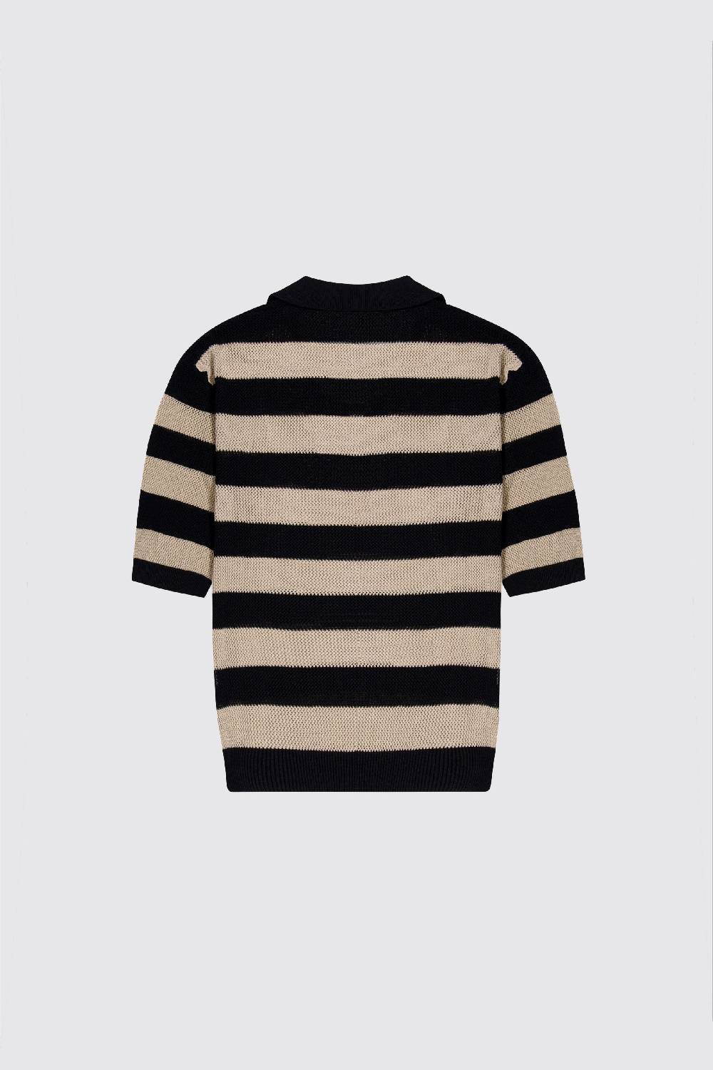 Laneus Laneus Polo In Mesh A Righe