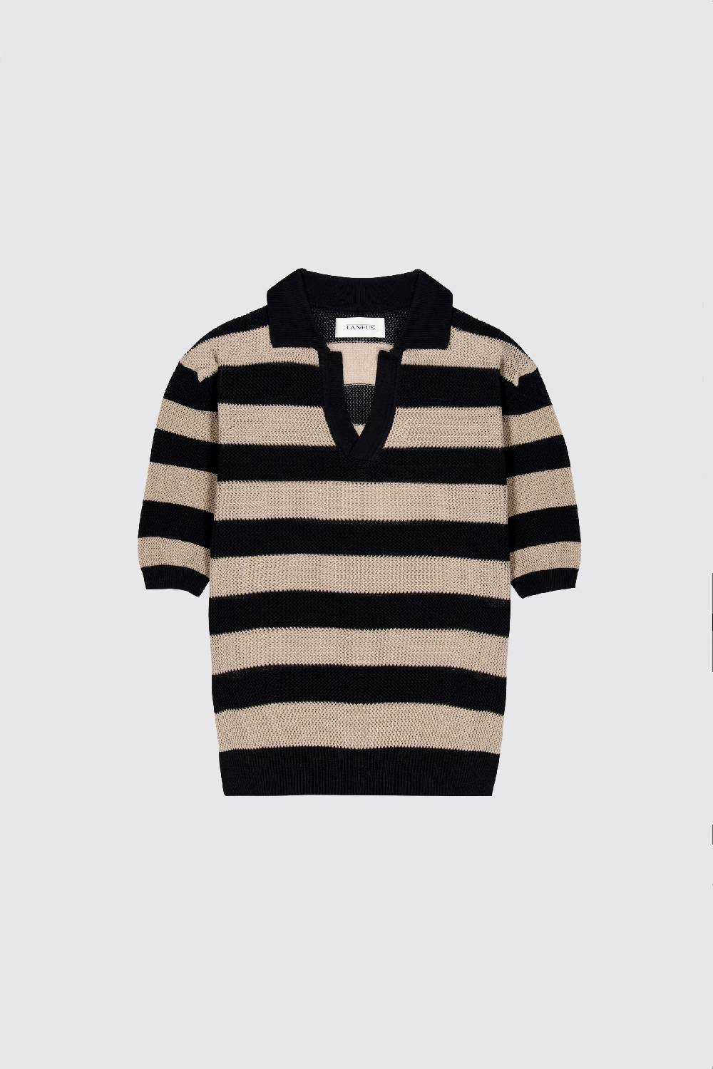 Laneus Laneus polo in mesh a righe