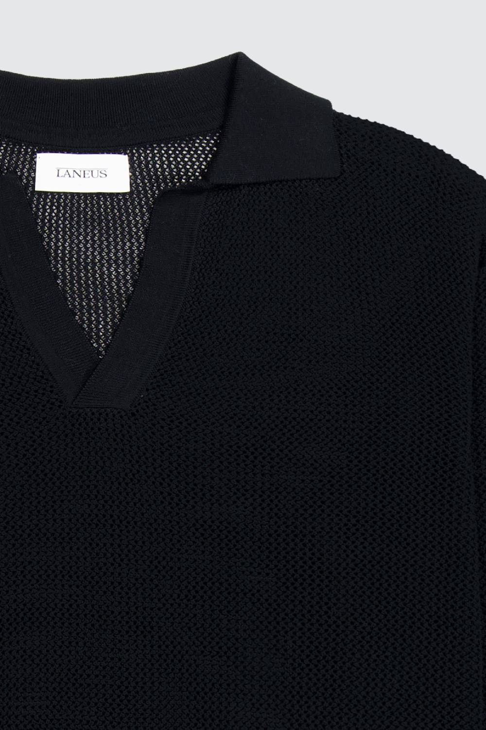 Laneus Laneus Polo In Mesh Con Scollo A V