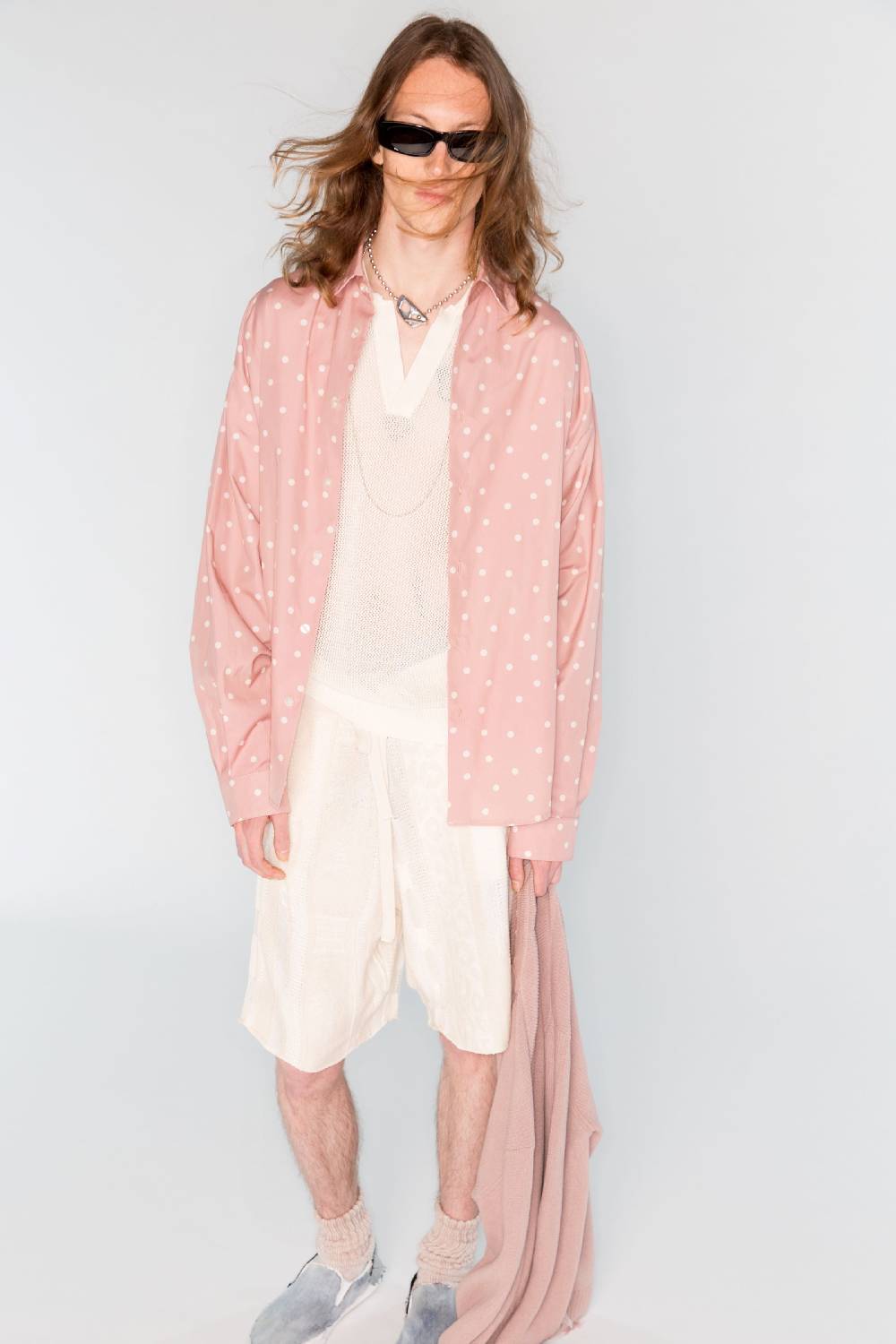 Laneus Laneus Polo In Mesh Con Scollo A V